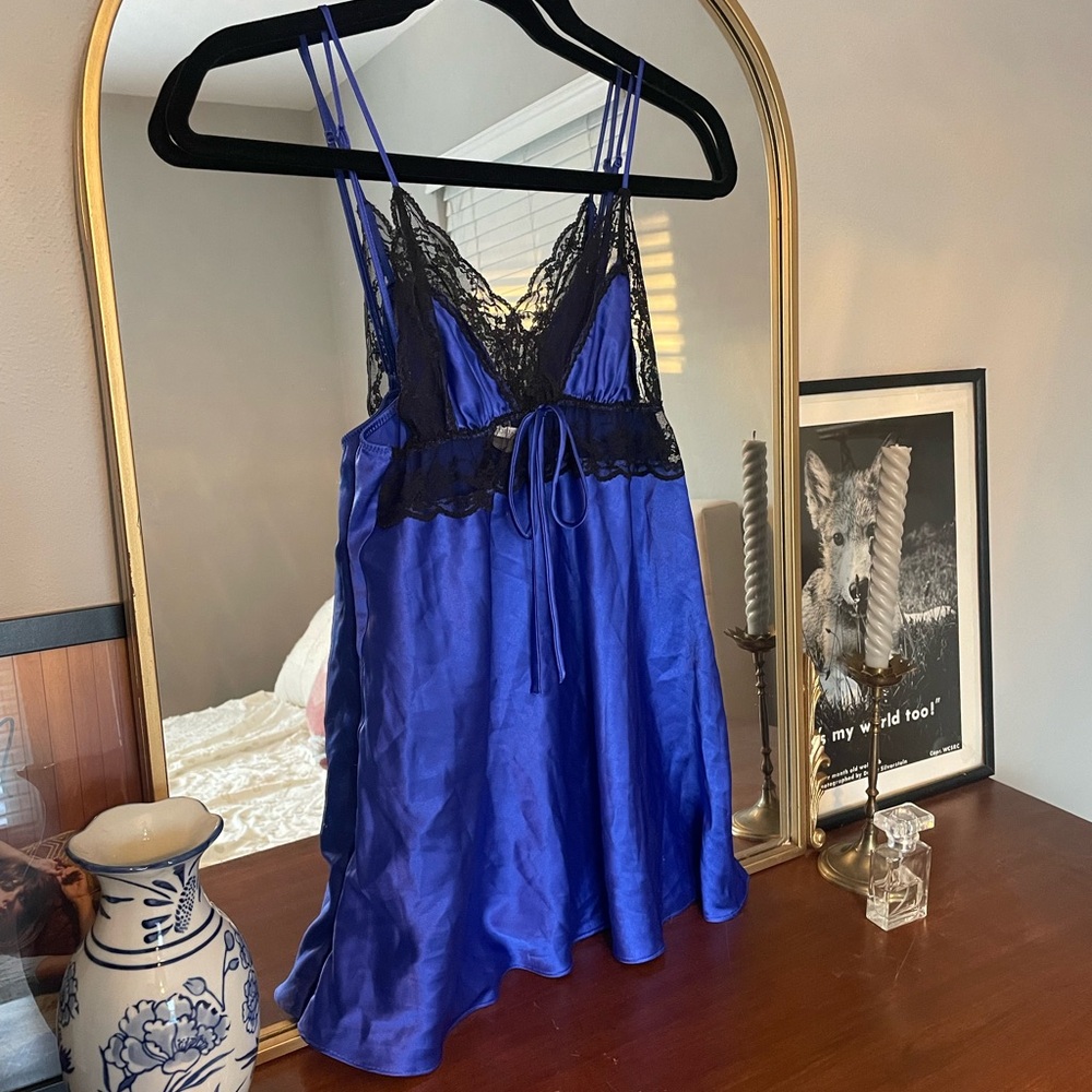 Victoria's Secret Blue Lace Chemise